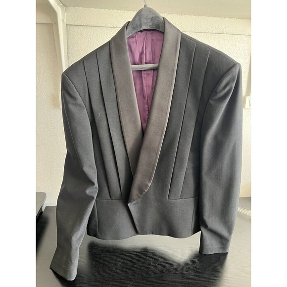 23 Night Michael Jordan Black Tuxedo Jacket Wedding Prom Groom 40r - Picture 1 of 5